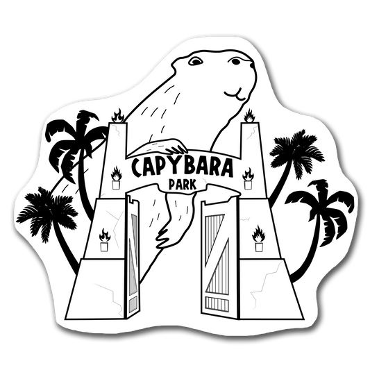 Capybara Park Sticker